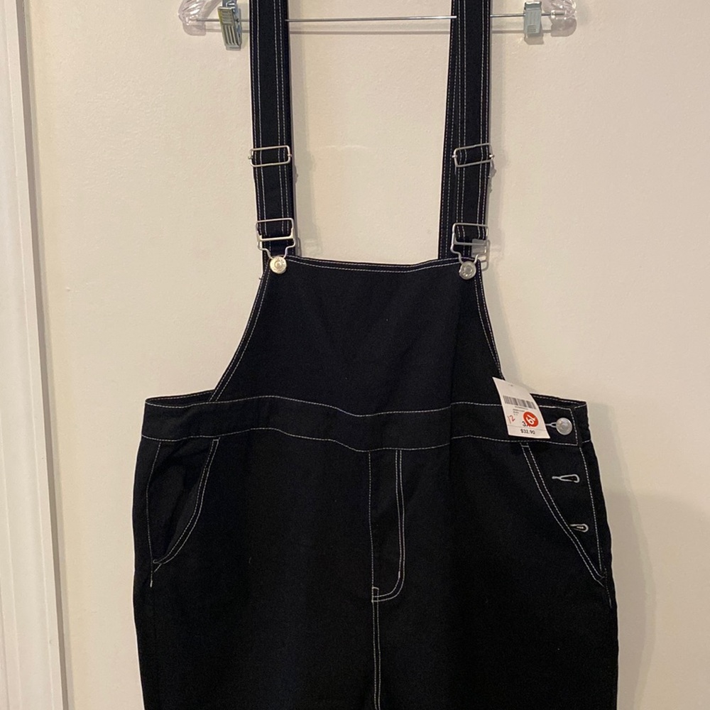 Forever 21 Black Denim Overalls